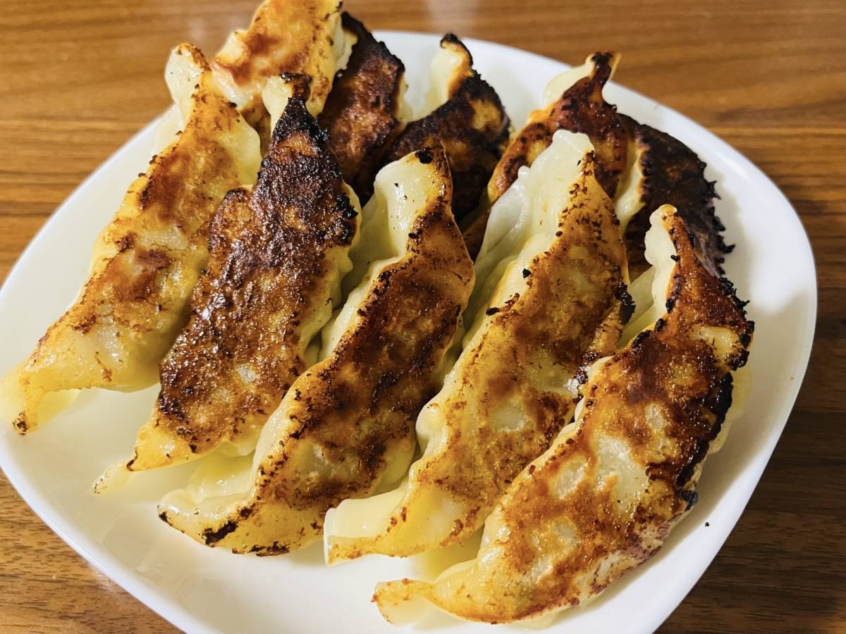 簡単にパリッと餃子のできあがり！