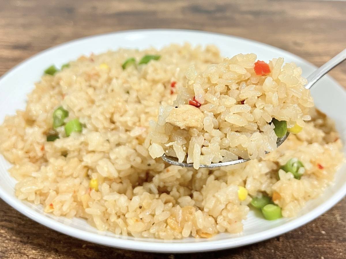 ガーリックの風味がきいたガツンとピラフ