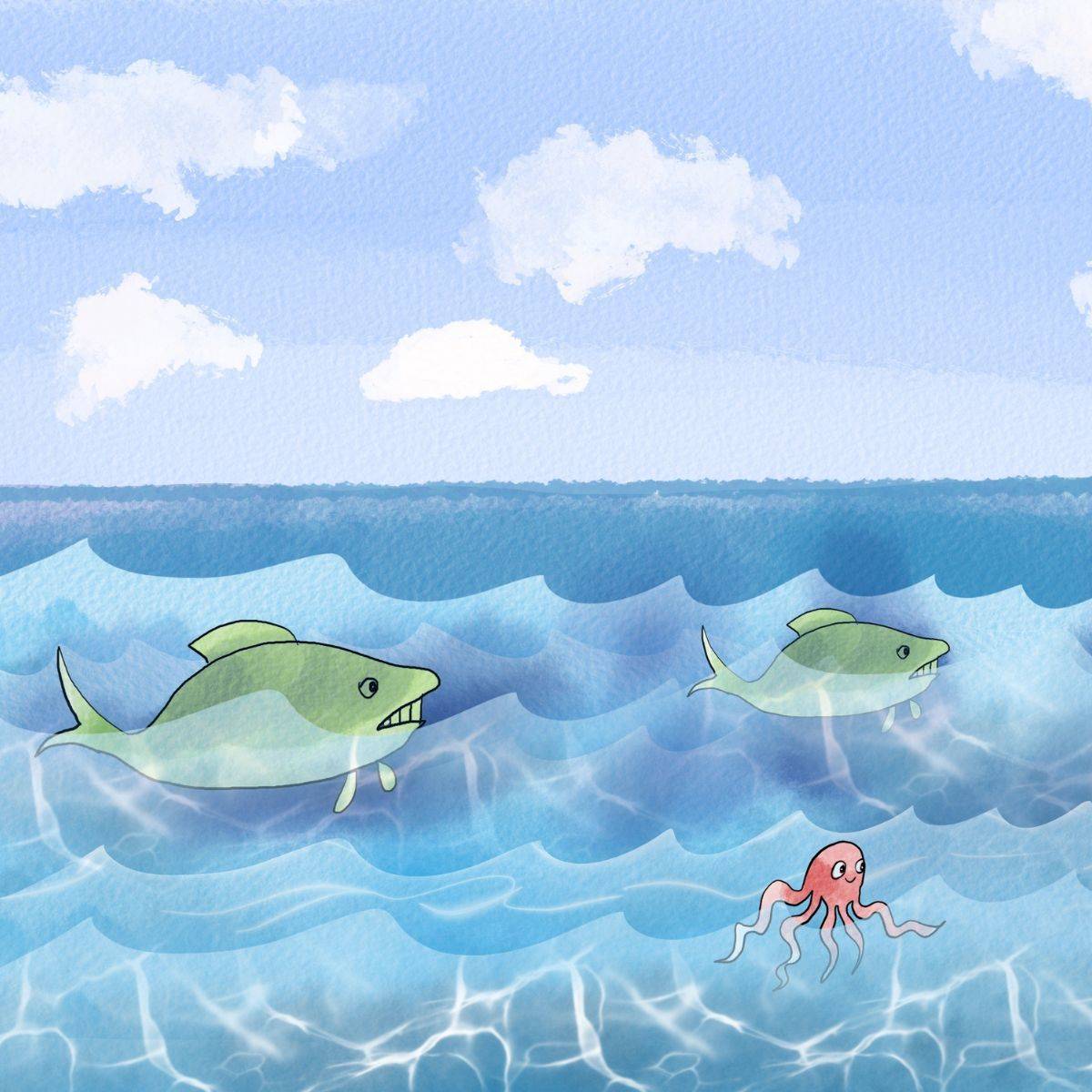 魚が泳ぐ海