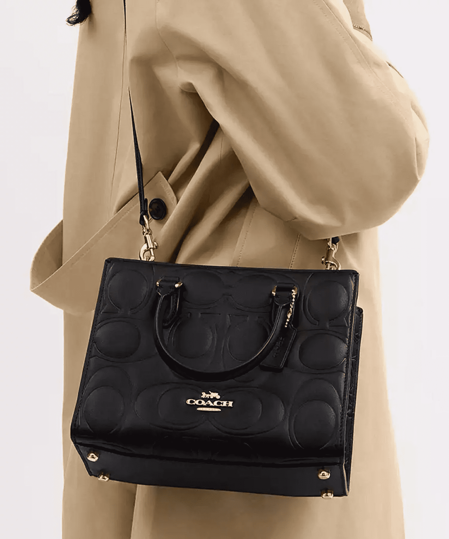 COACH マギー スモール トート バッグ・シグネチャー レザー