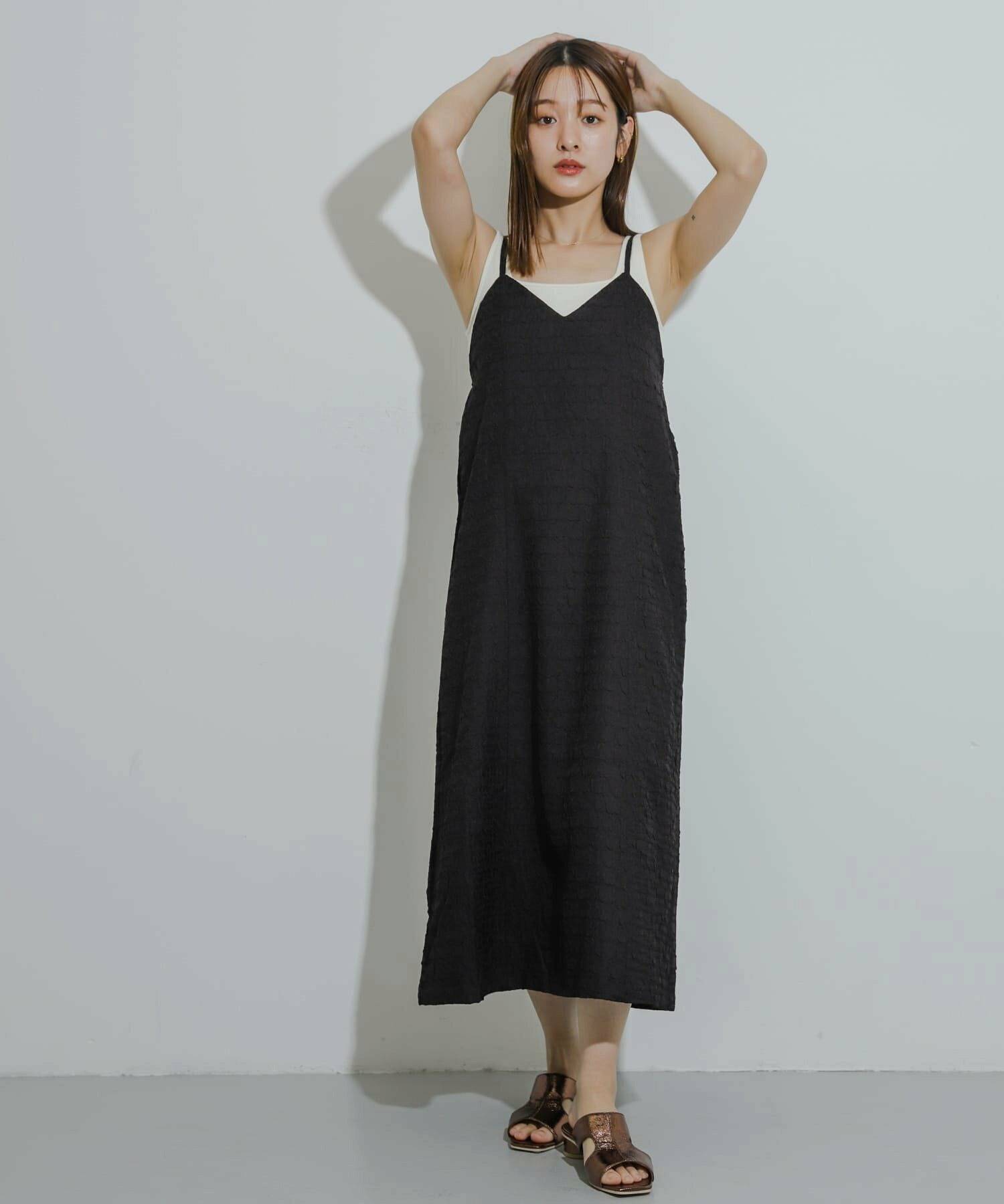 夏のキャミワンピコーデ