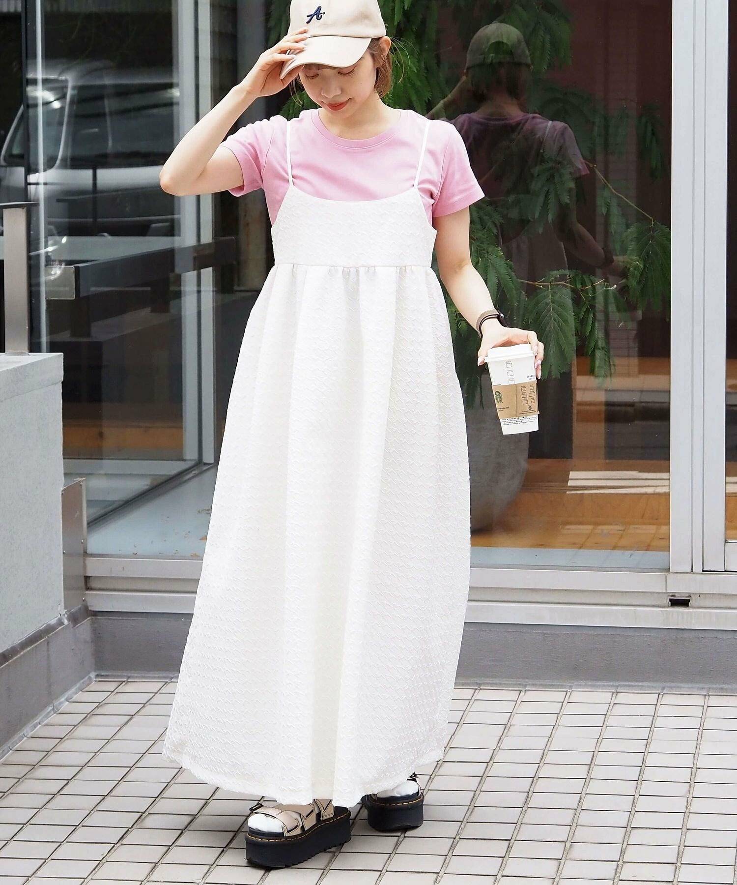 夏のキャミワンピコーデ