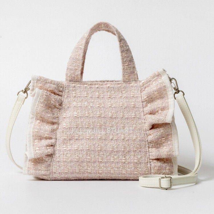 ILL by JILL STUART BOOK ツイードフリルバッグ PINK ver.