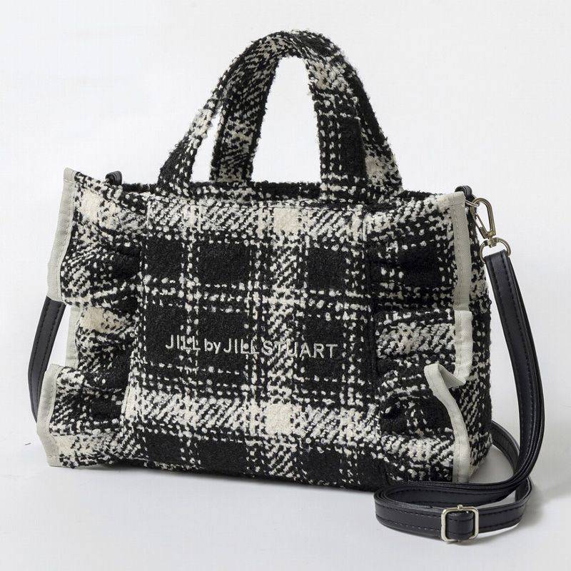 JILL by JILL STUART BOOK ツイードフリルバッグ BLACK ver.