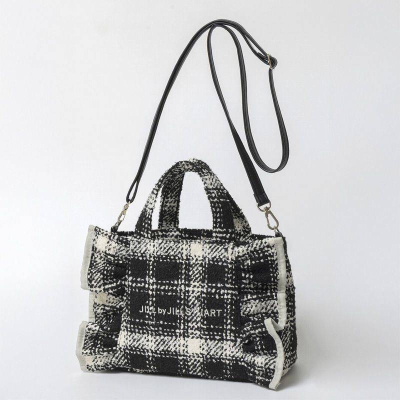 JILL by JILL STUART BOOK ツイードフリルバッグ BLACK ver.