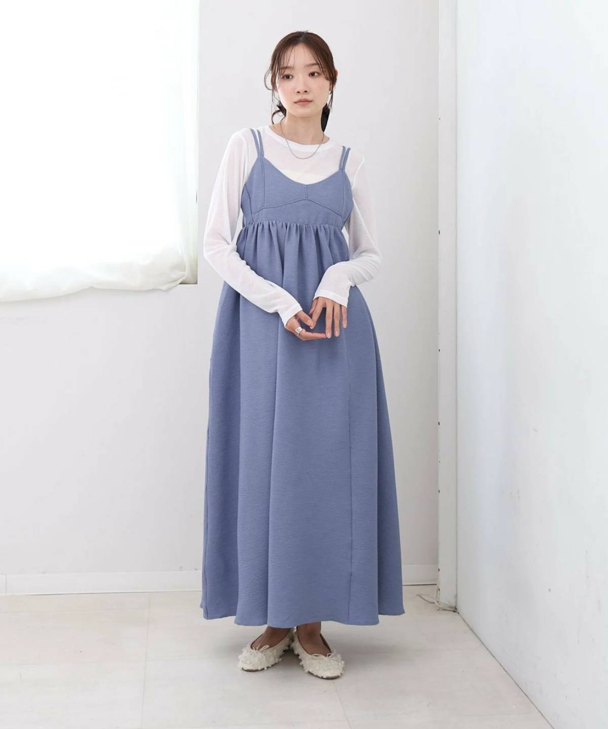 夏のキャミワンピコーデ