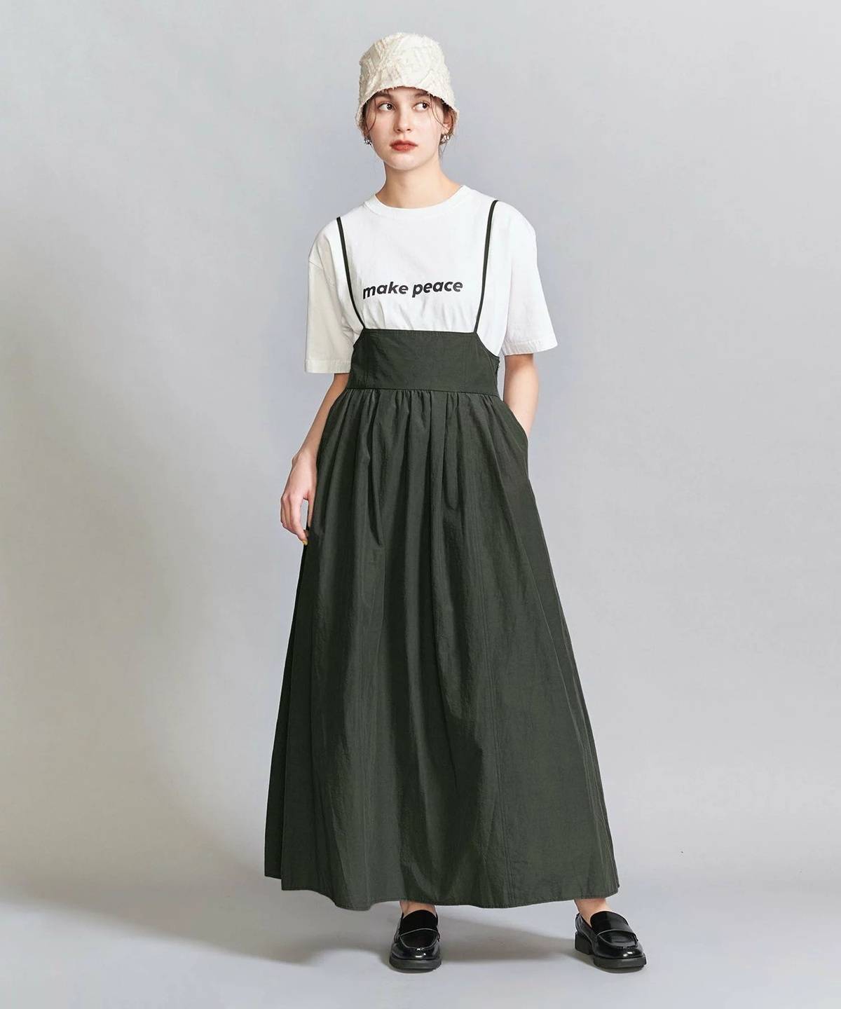 夏のキャミワンピコーデ