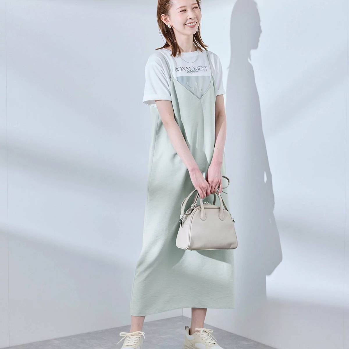 夏のキャミワンピコーデ