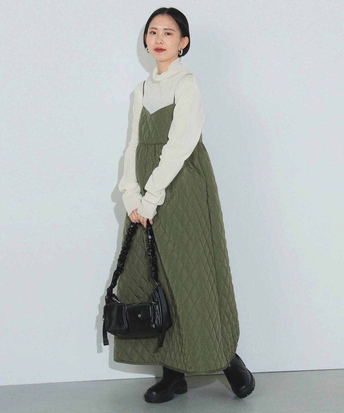 40代のキャミワンピコーデ