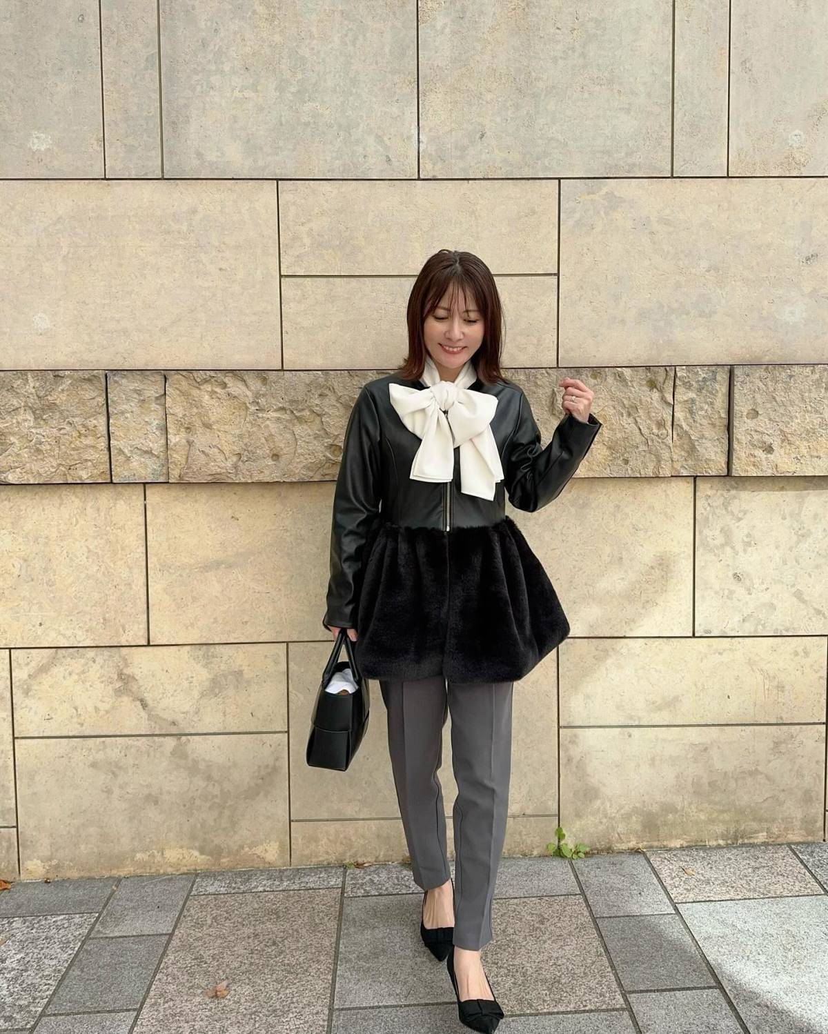 ボータイトップスを合わせる♪