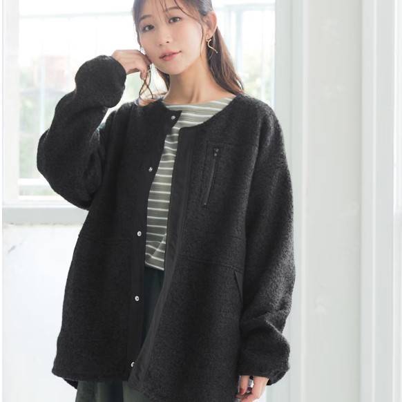 ニッセン あったか裏起毛ボアジャケットコート