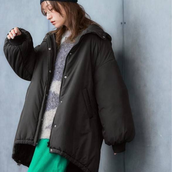 ニッセン モンスターパーカーミドル丈中わたコート