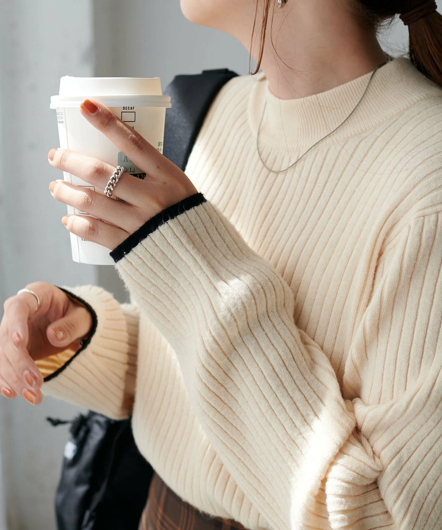 Discoat 【リバイバル/26色展開】モチモチリブパイピングハイネック《WEB限定》