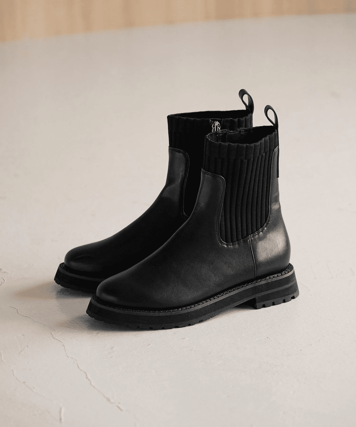 UNITED ARROWS green label relaxing ストレッチ ショートブーツ(3cmヒール)撥水