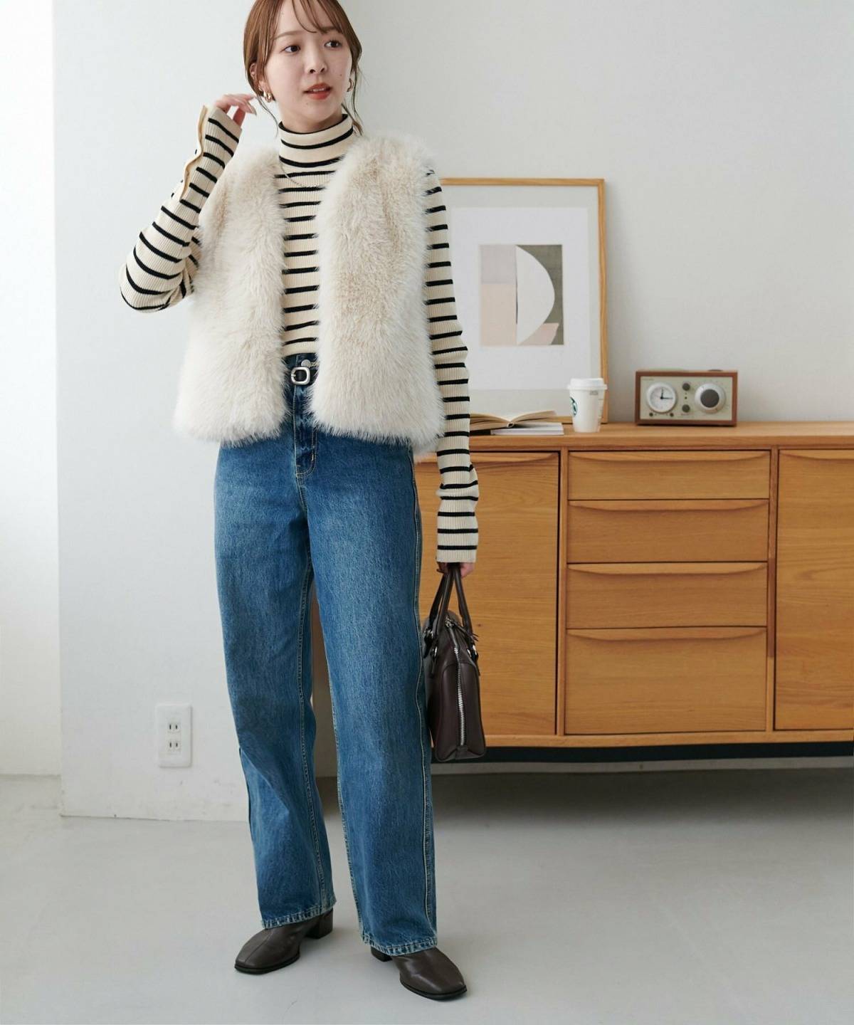 ファーベスト×デニムコーデ