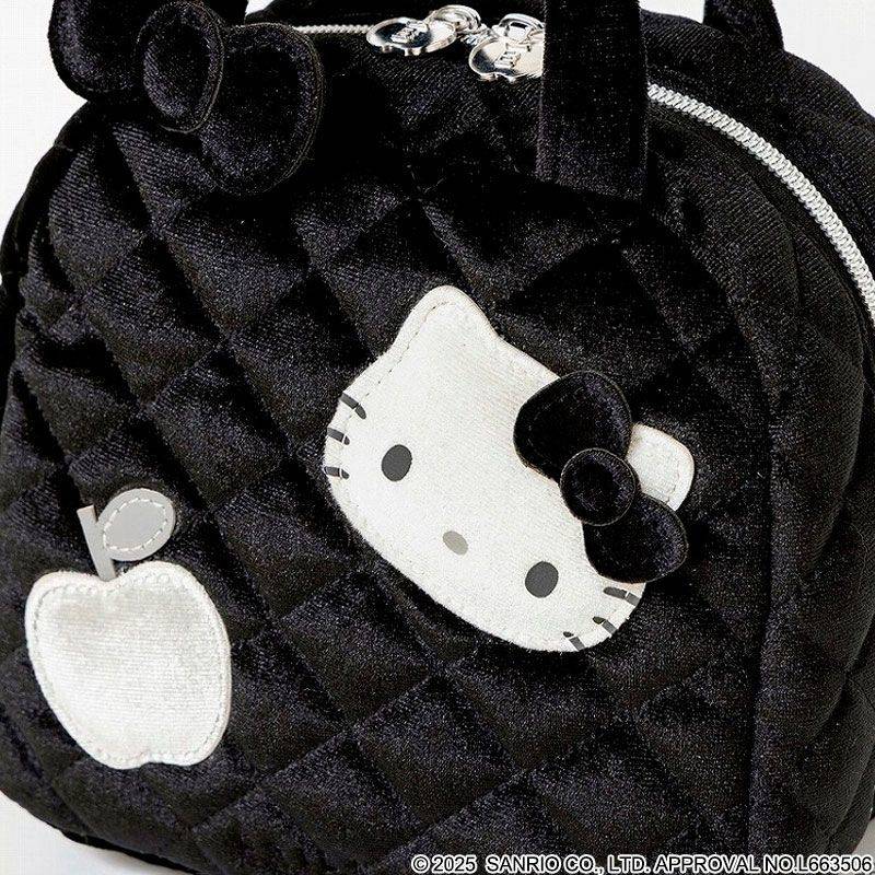 ハローキティ×ブリルミー 中身が見えて時短がかなう ズボラに優しいコスメポーチ VELOUR BLACK ver.