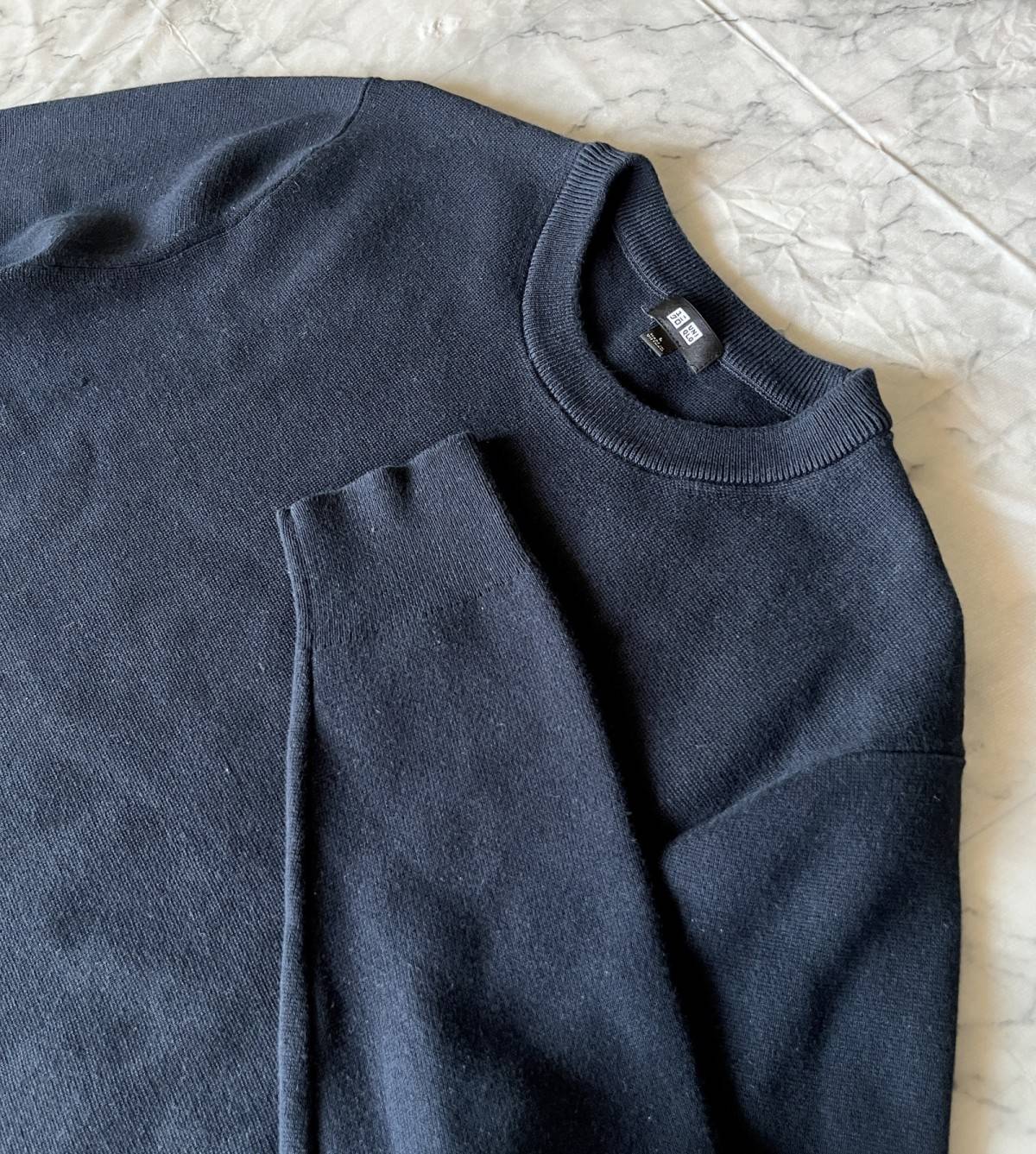 UNIQLOのウォッシャブルミラノリブクルーネックセーター