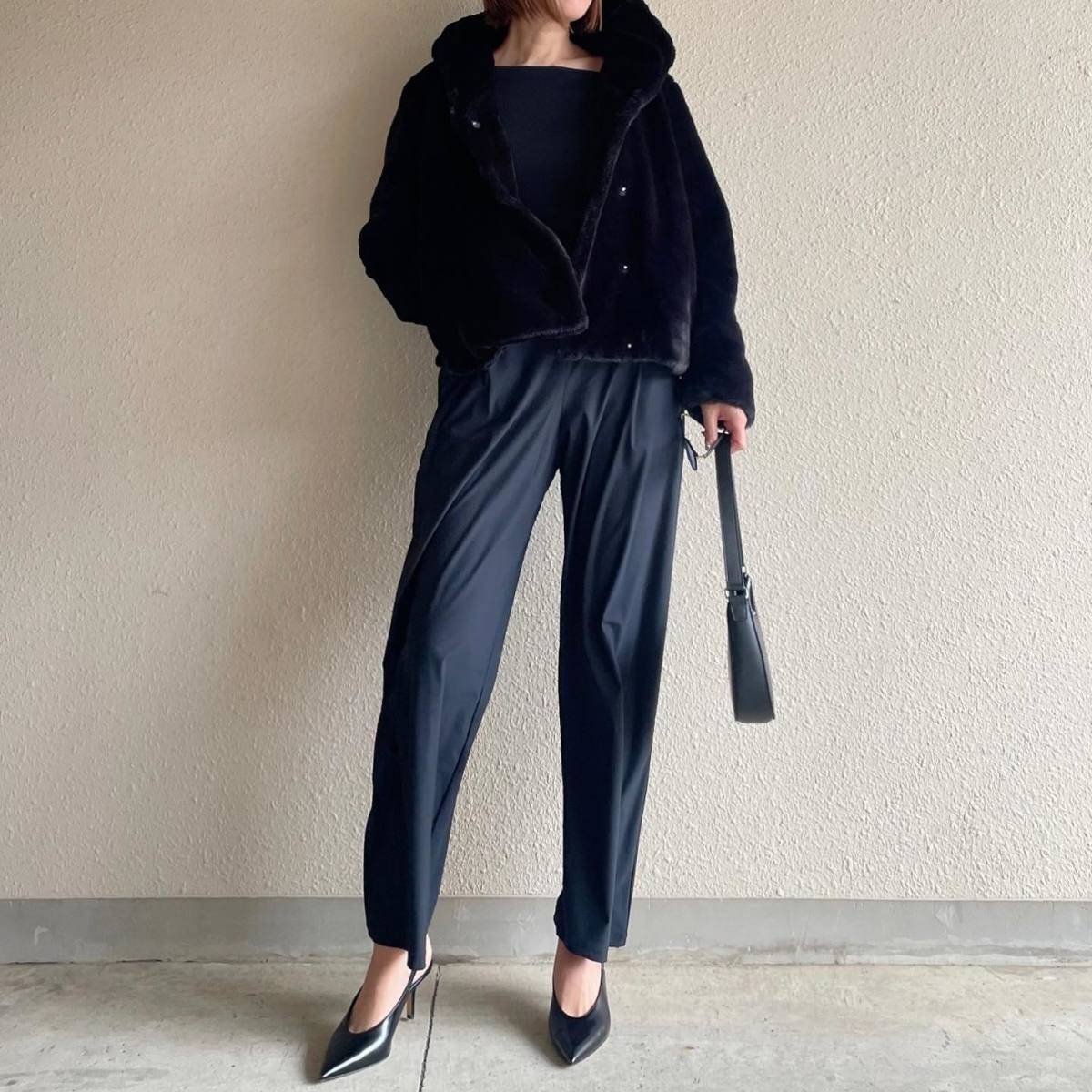 ボアアウターやヒールで今っぽさをプラス!