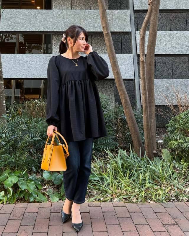 胸下切り替え×ギャザーブラウスを合わせる♡