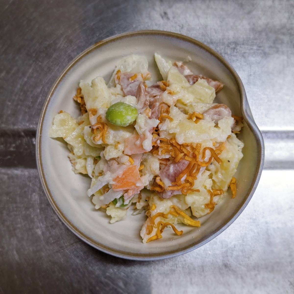 チキンラーメン公式の「簡単ヤバうま! チキラーポテサラ」のレシピ