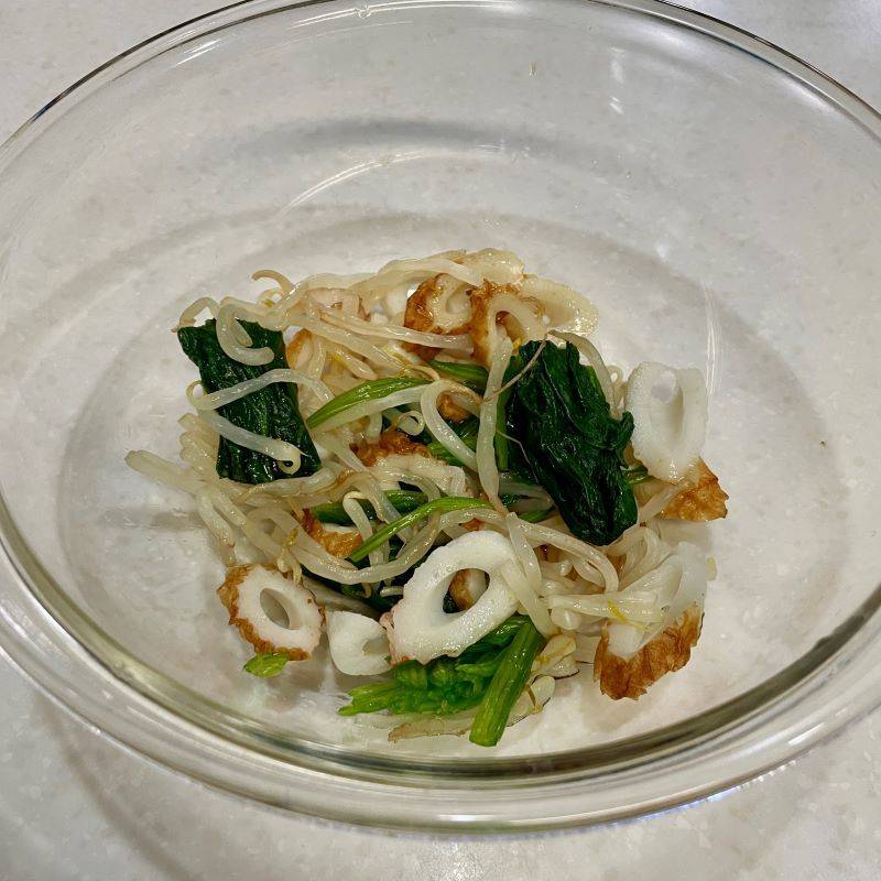 ニッスイ公式の「活ちくわとほうれん草のポン酢和え」のレシピ