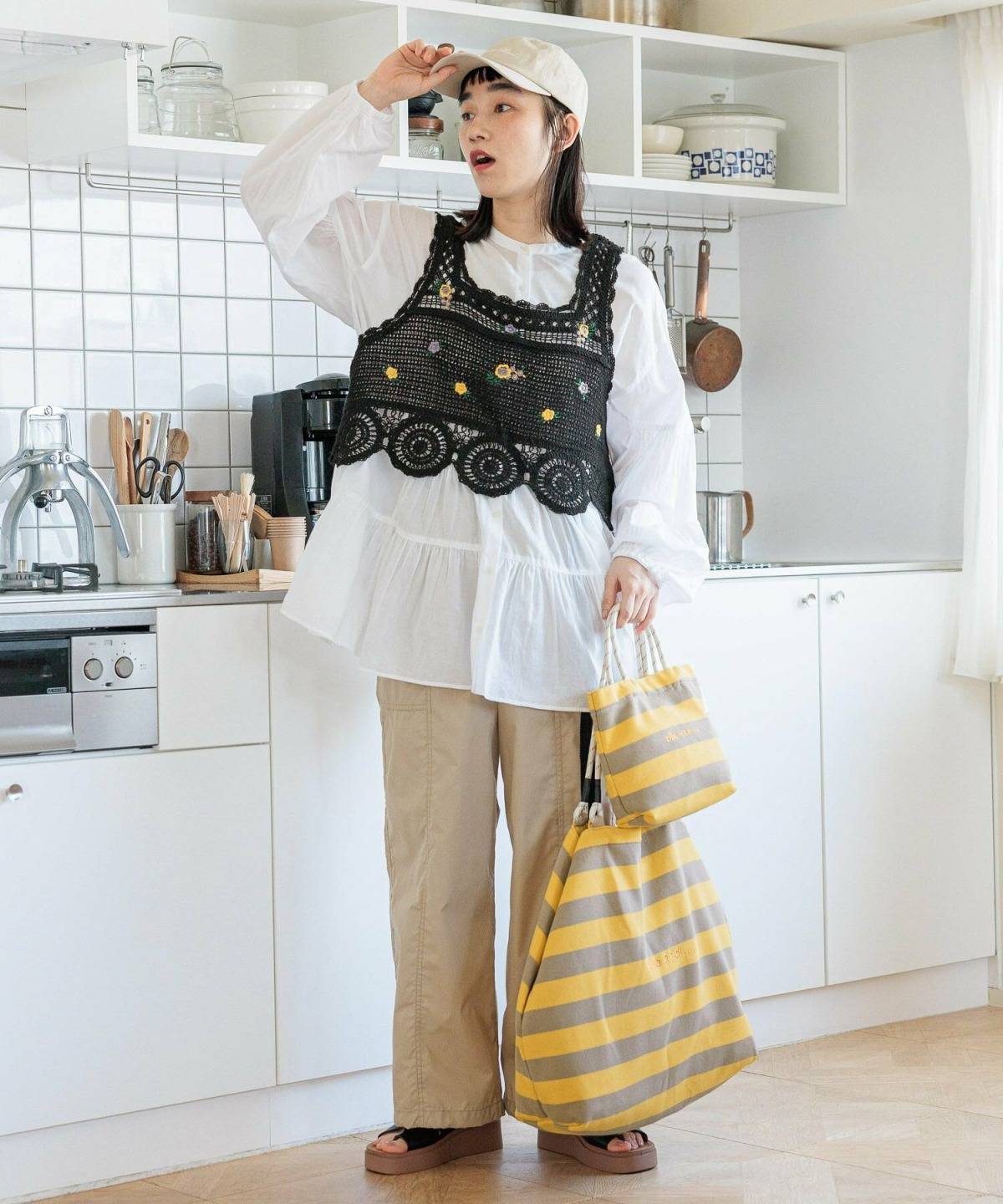 大人のキャップコーデ