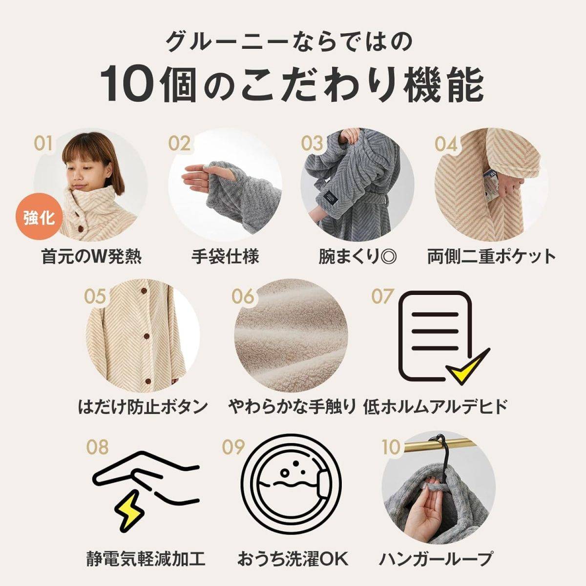 LOWYA グルーニー 着る毛布