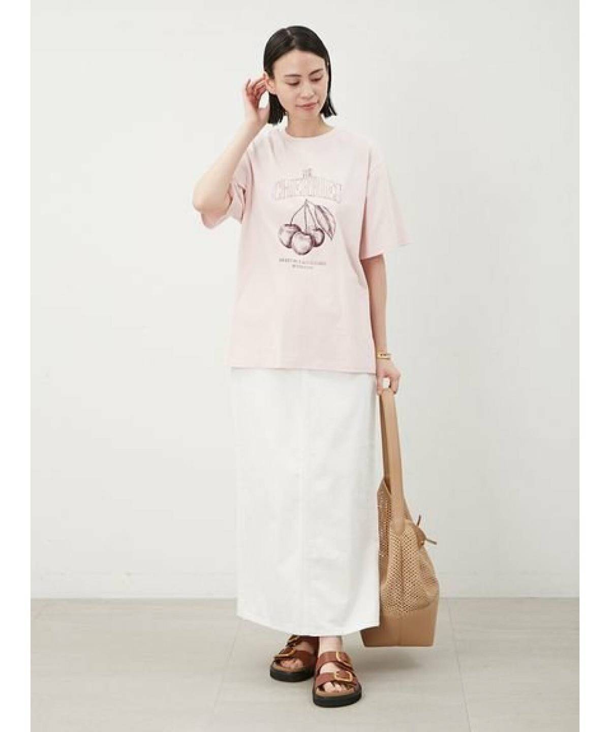 40代のデニムロングスカートコーデ