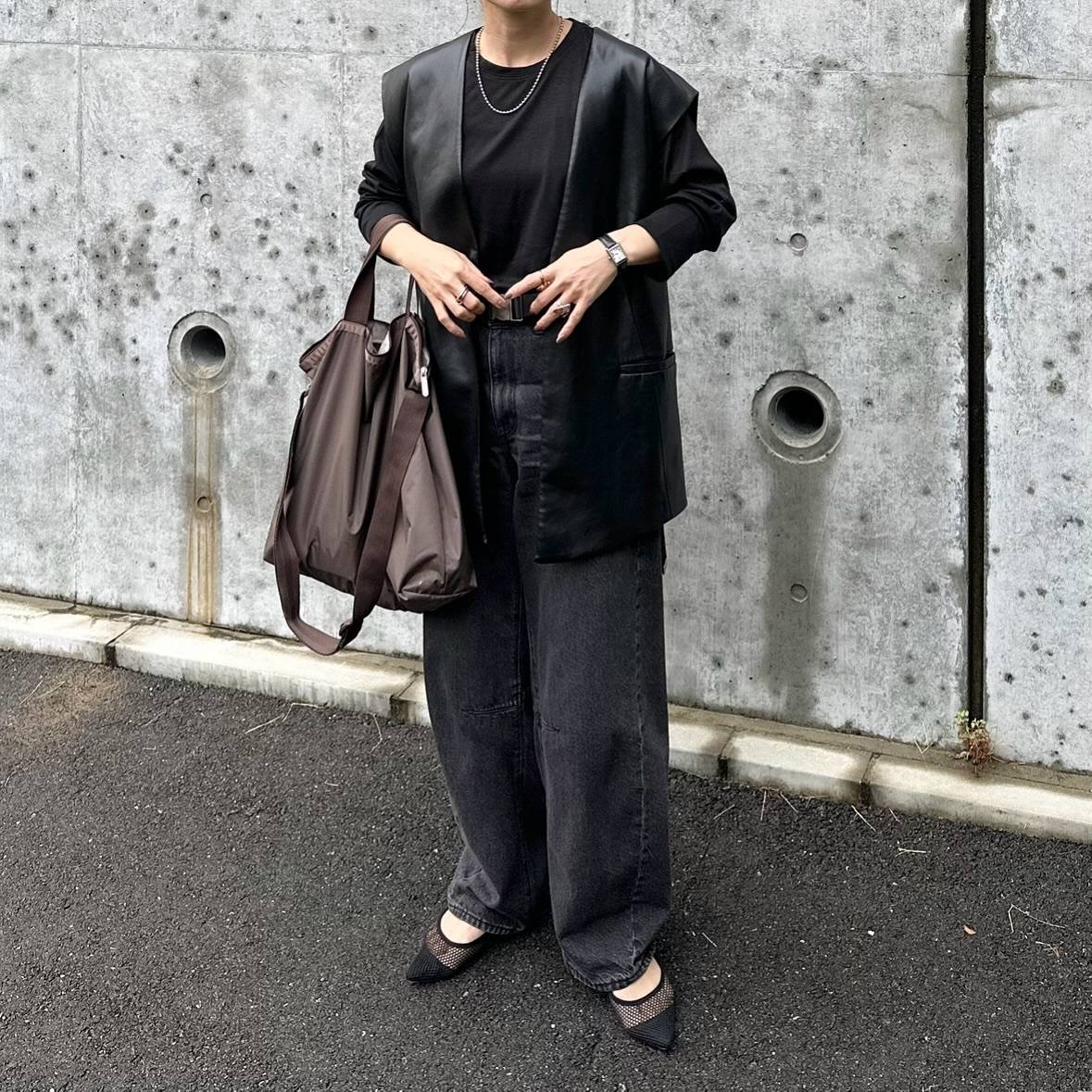 トップスの重ね着が◎