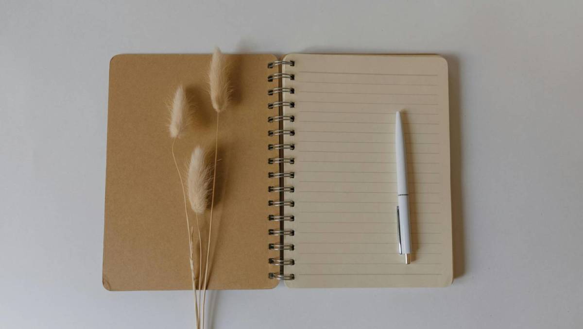 開いているノート