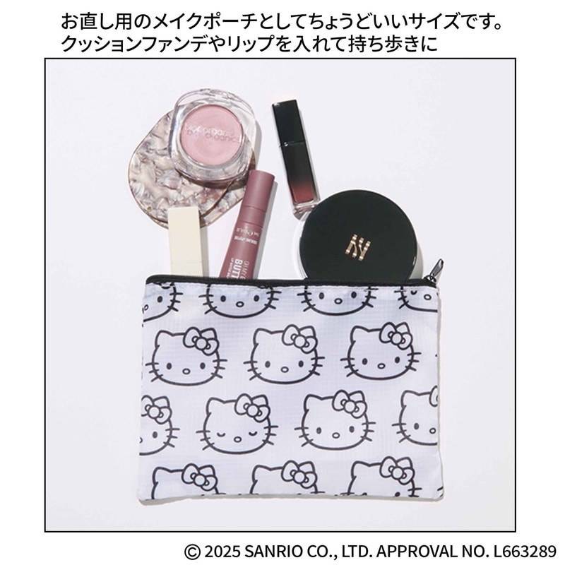 ハローキティ ふわふわフェイス&リップストップポーチの2個セット