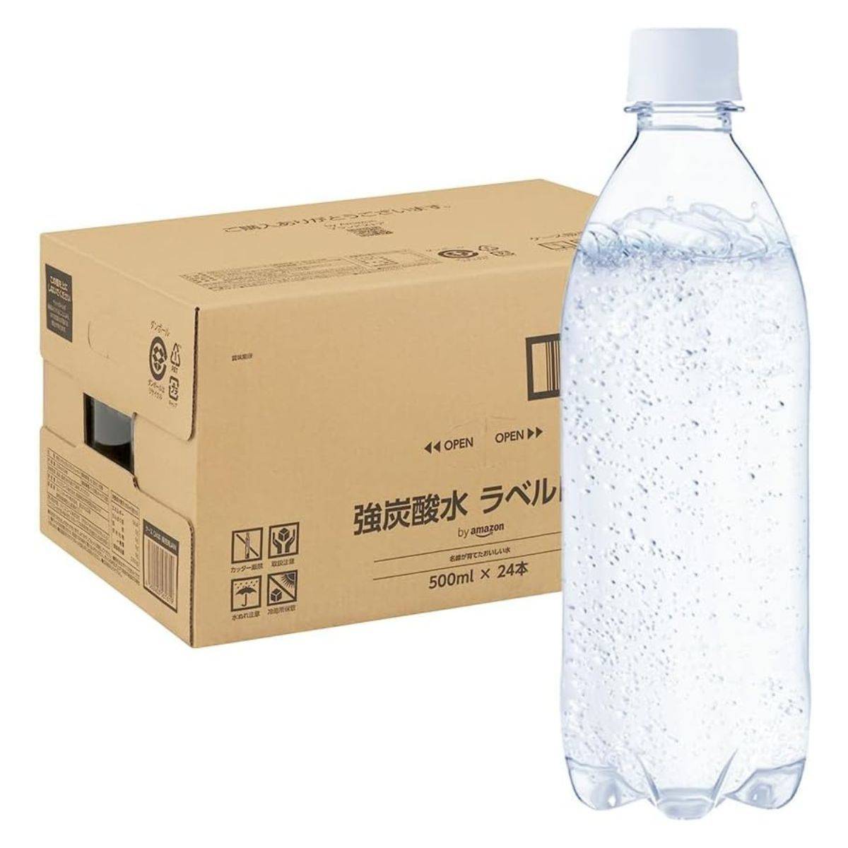 by Amazon 炭酸水 ラベルレス 500ml ×24本