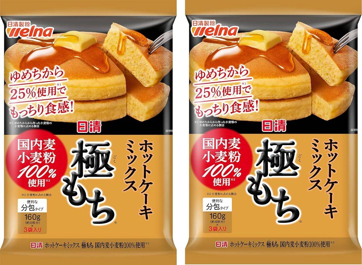 日清製粉ウェルナ ホットケーキミックス 極もち 480g× 2個