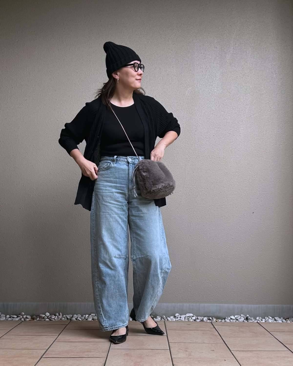 黒のロングカーディガンが最強！