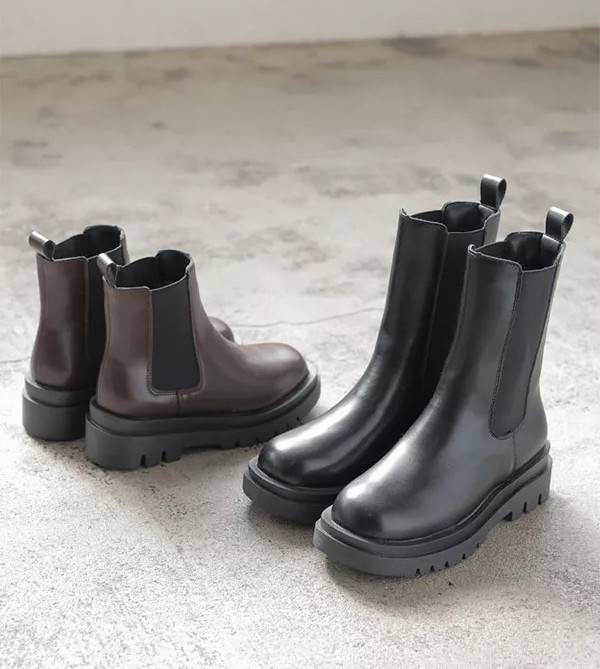 神戸レタス　インナーファー2丈サイドゴアブーツ