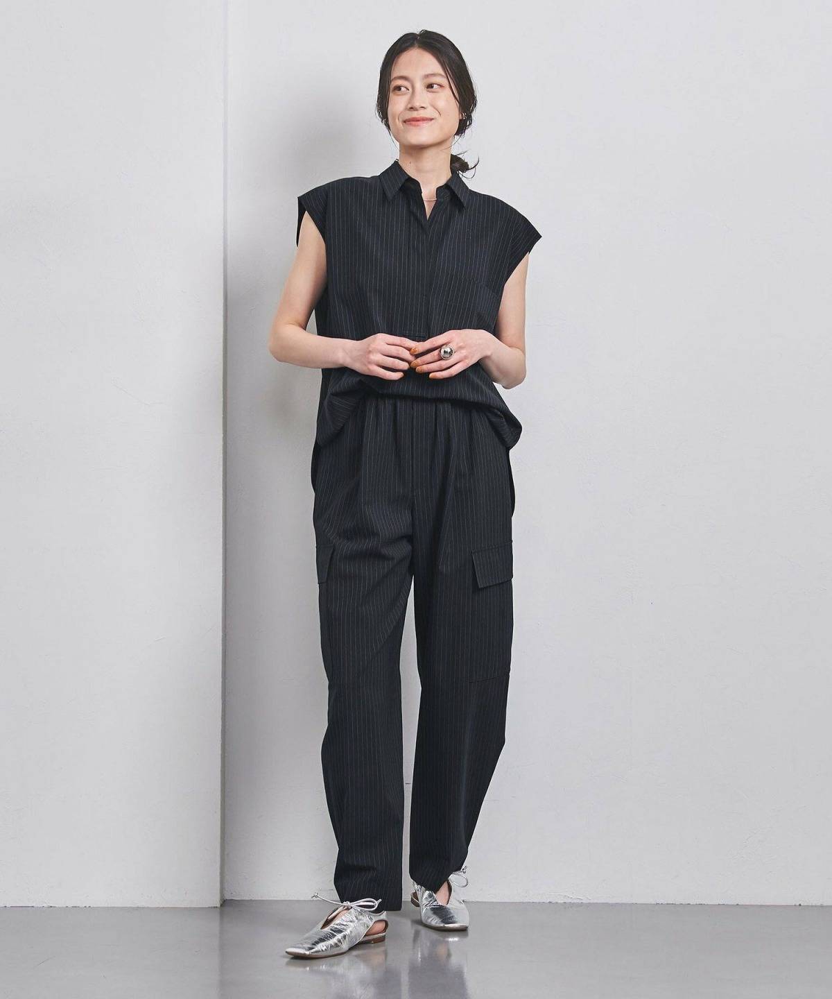 40代のきれいめカーゴパンツコーデ