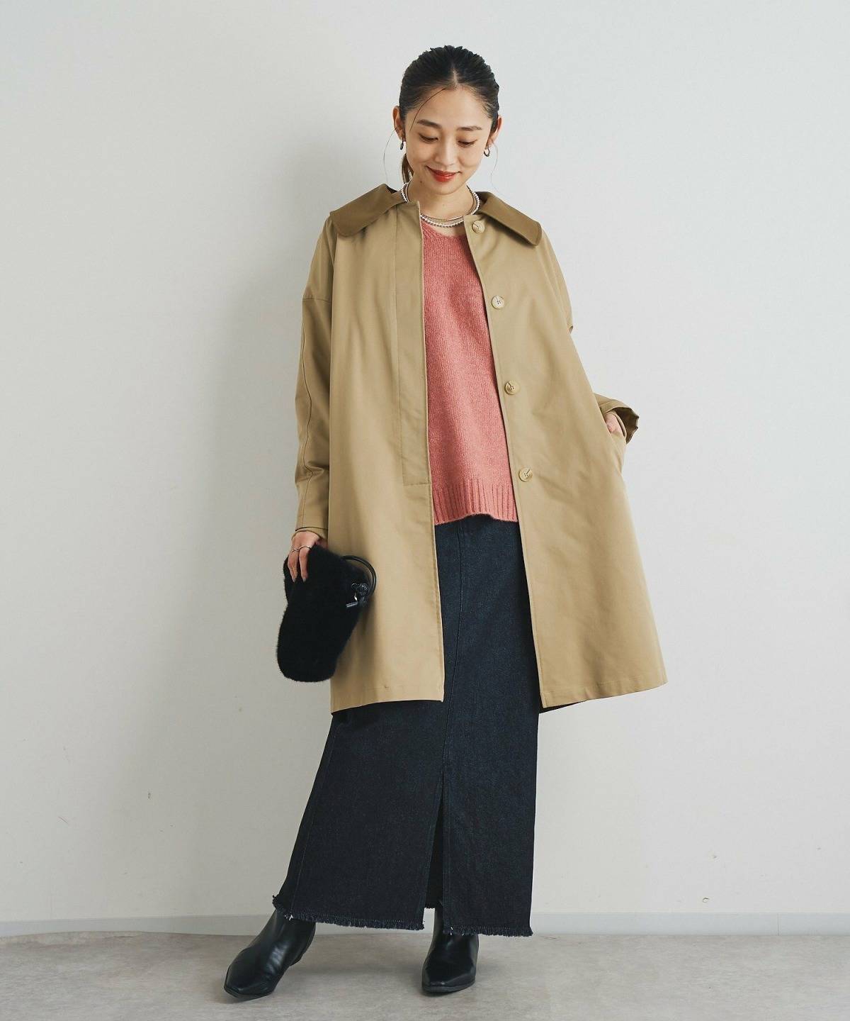 40代のデニムスカートコーデ