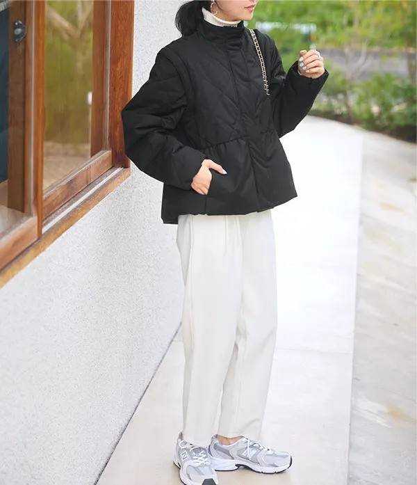 神戸レタス　キルティングペプラムアウター