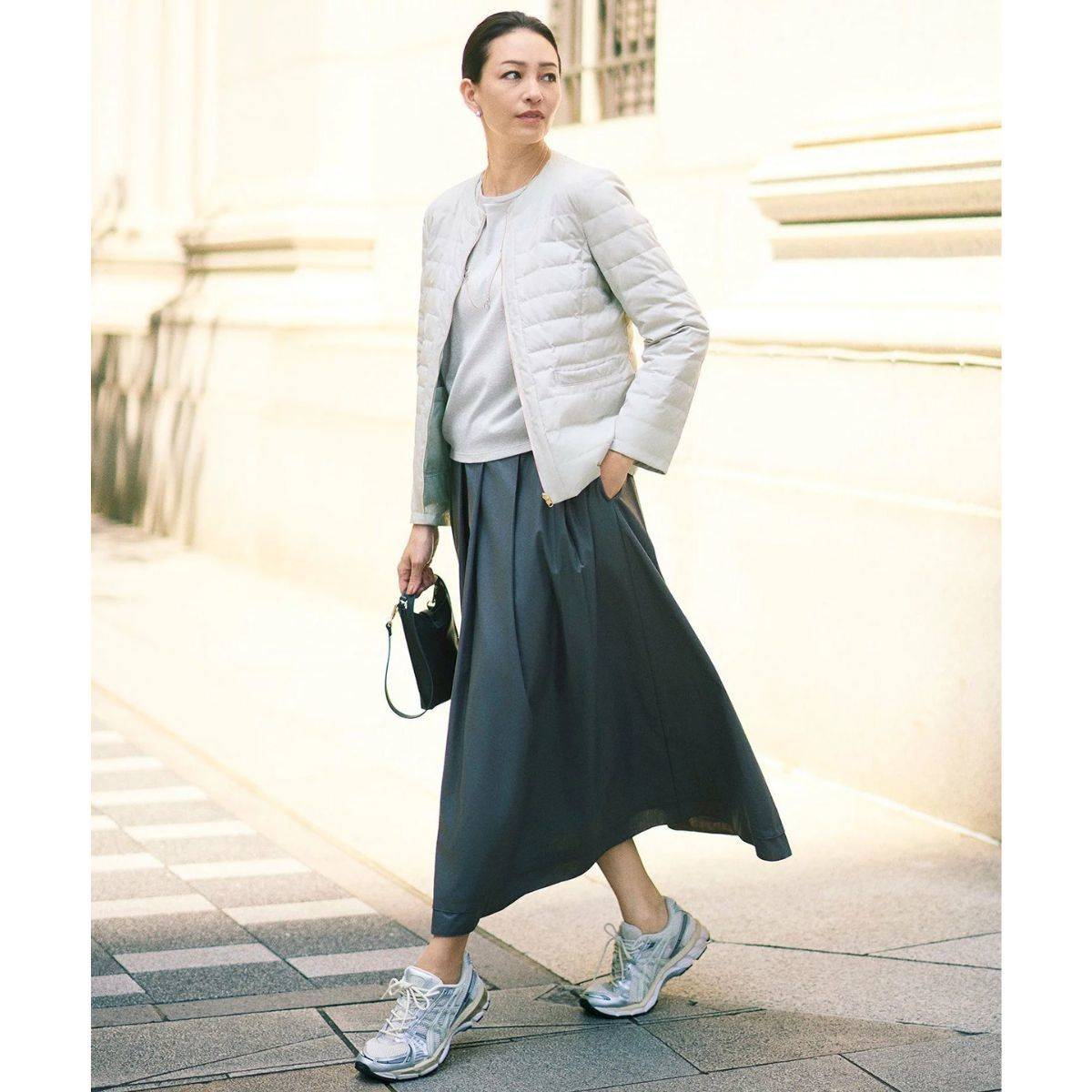 春のダウンおすすめコーデ