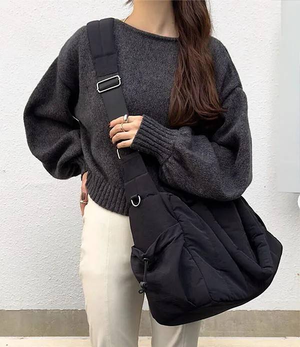 神戸レタス　ストライプキルトマザーズバッグ