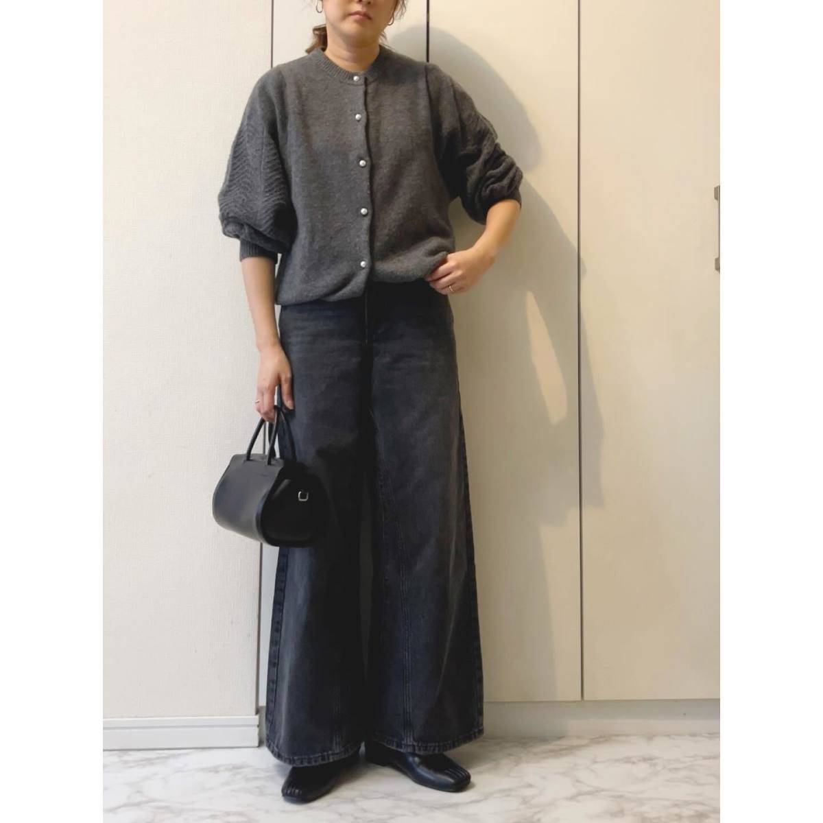 ワイドデニムを合わせる♡