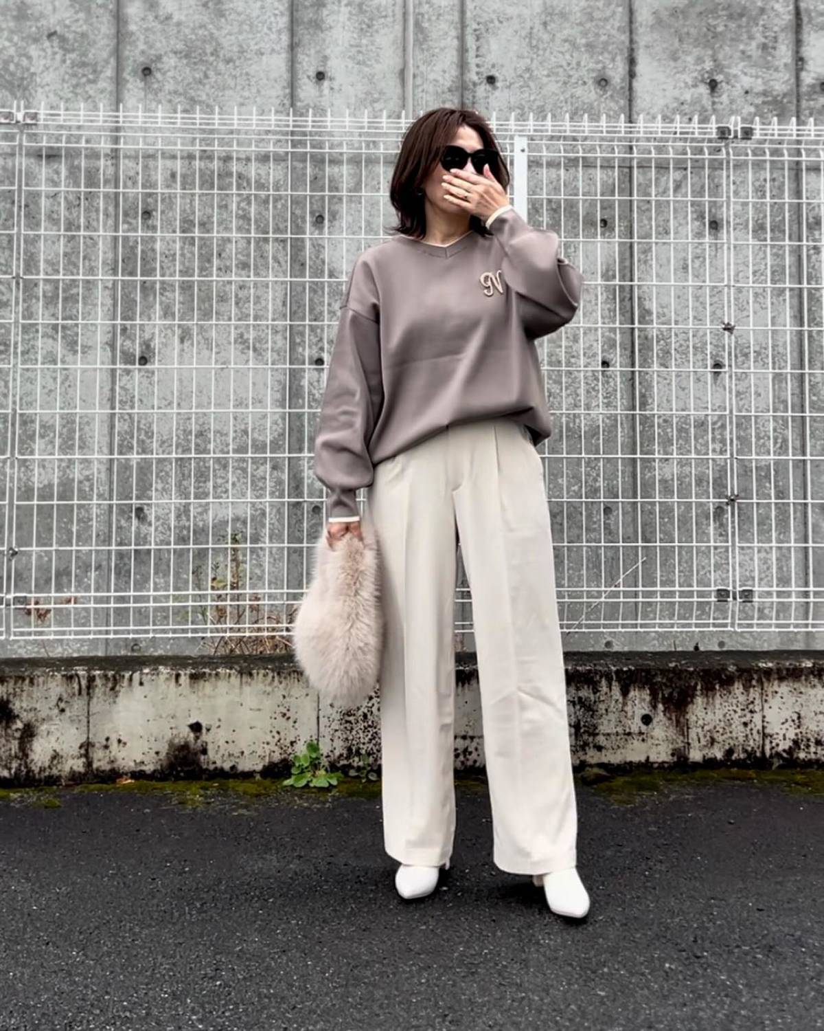 モカ×白の配色が◎