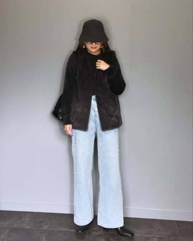 トップスの重ね着が◎