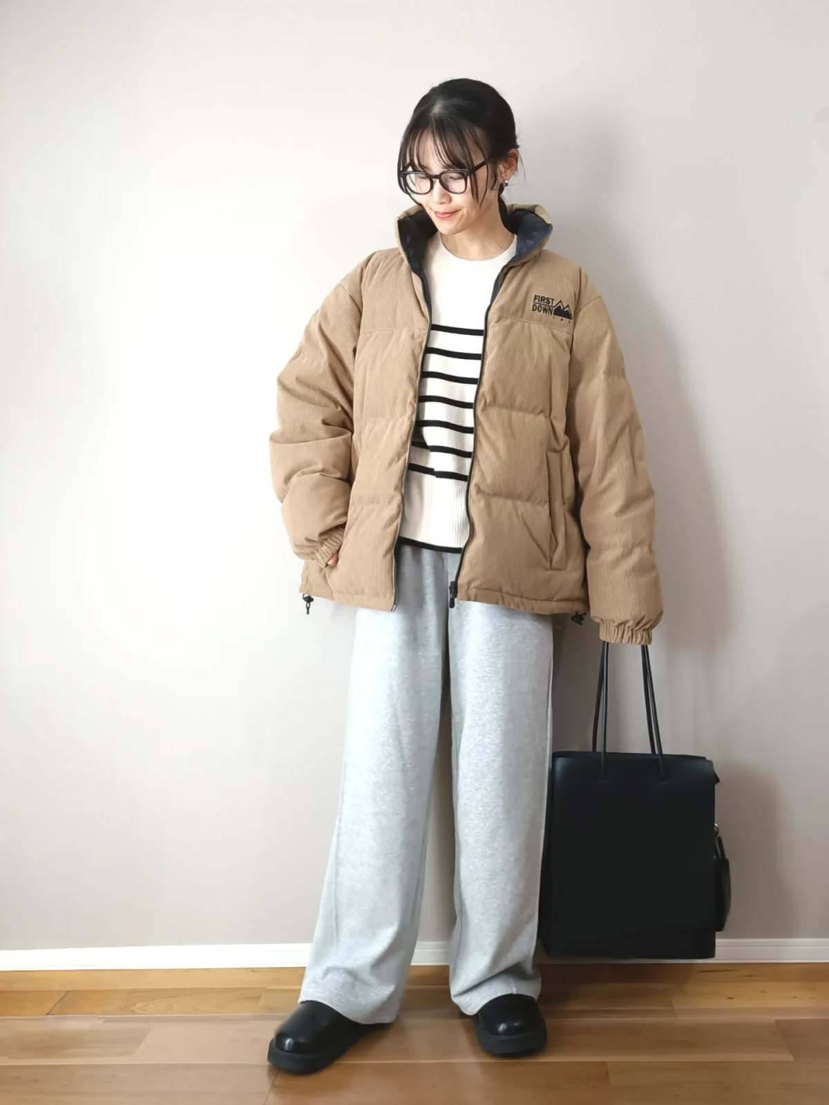 ボーダー柄ニットをアクセントに♡