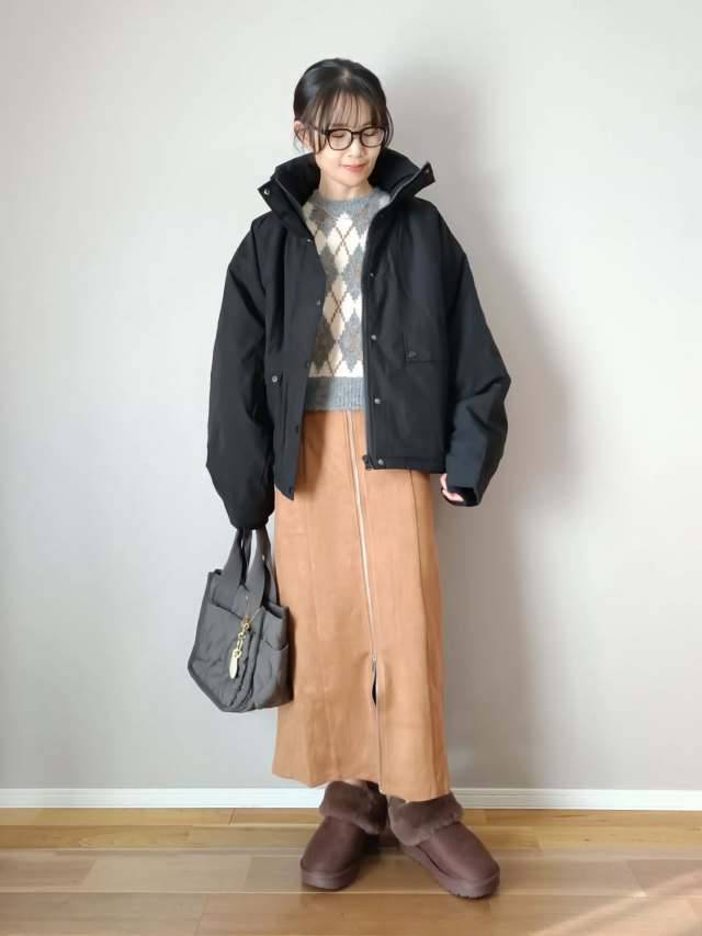 アーガイル柄のニットをアクセントに♡