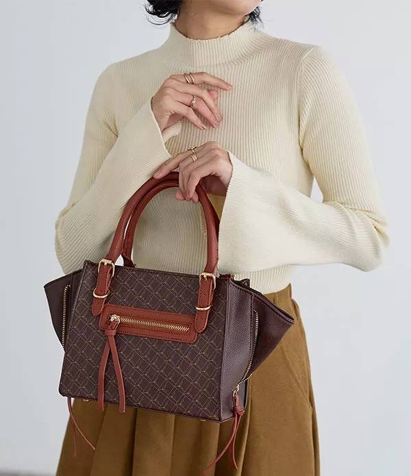 神戸レタス　ジップデザインスクエアショルダーバッグ