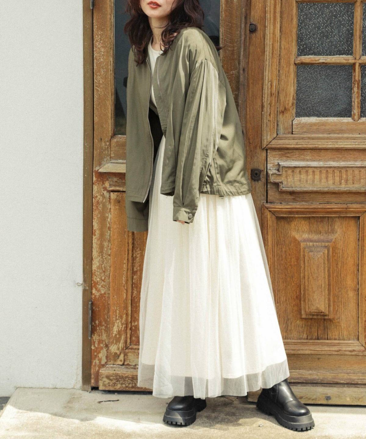 ウインドブレーカーで作るレディースコーデ