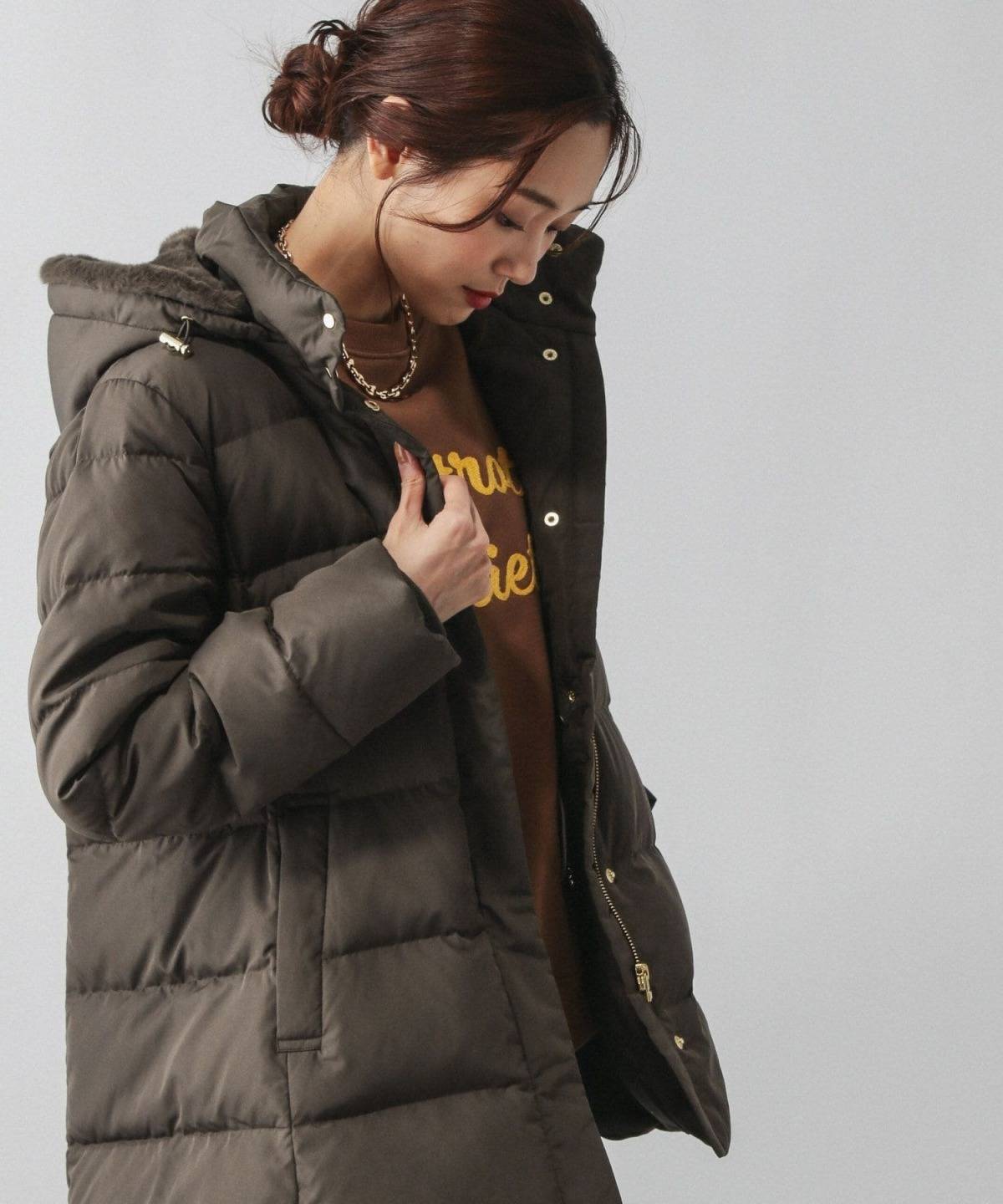 GLOBAL WORK ウツクシルエット撥水ダウンコート