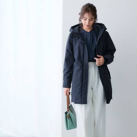 ニッセン 高密度サイドジップファイバーダウンコート