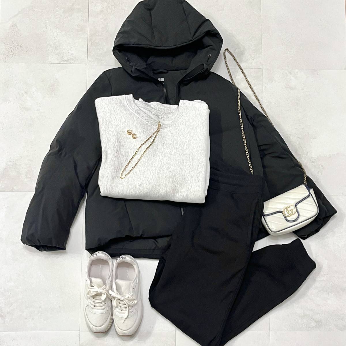 UNIQLOスウェットパンツコーデ